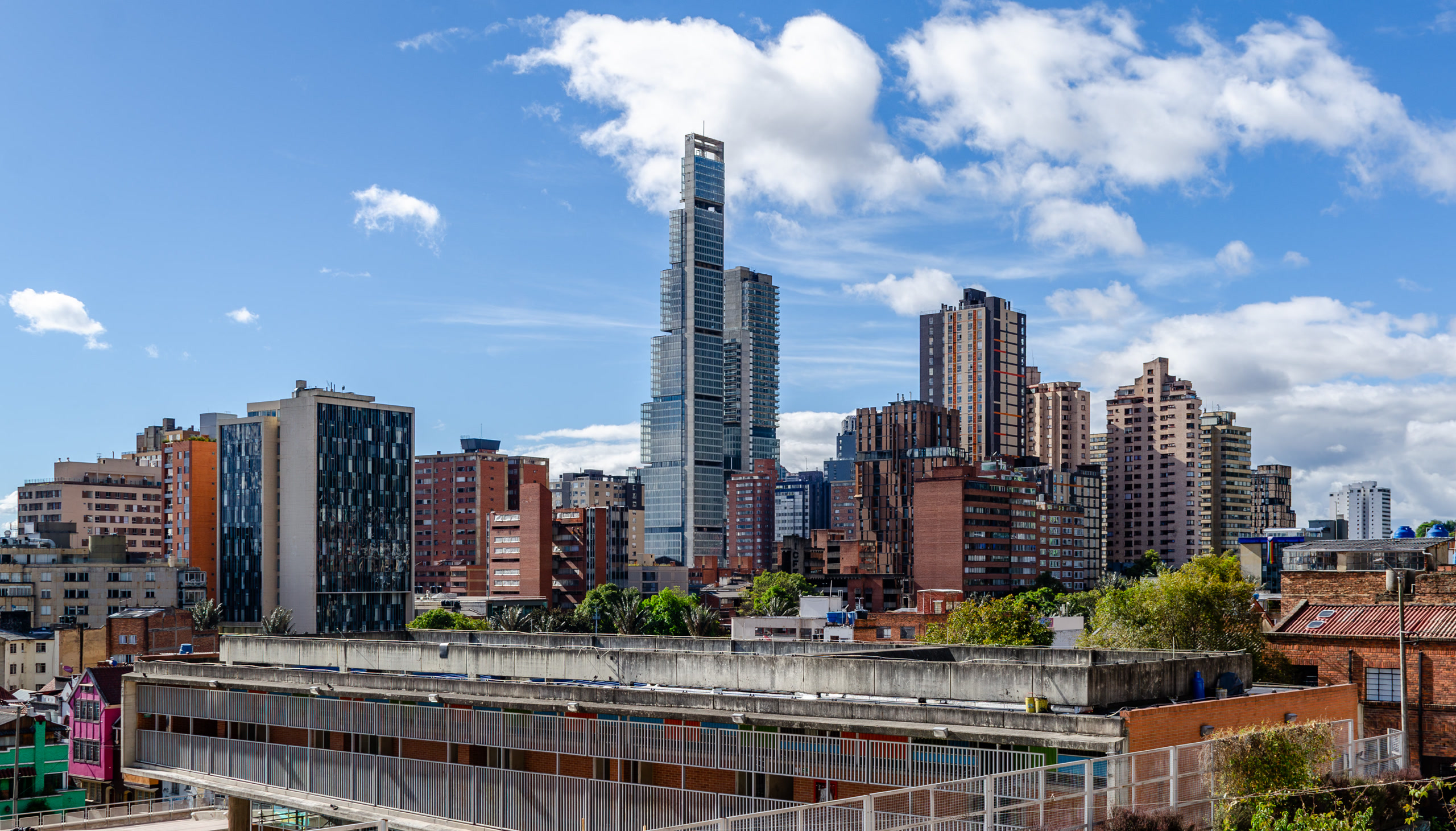 Bogotá's Santa Fe skyline with BD Bacatá. Colombia, Offshore BPO Confidence Index 2023
