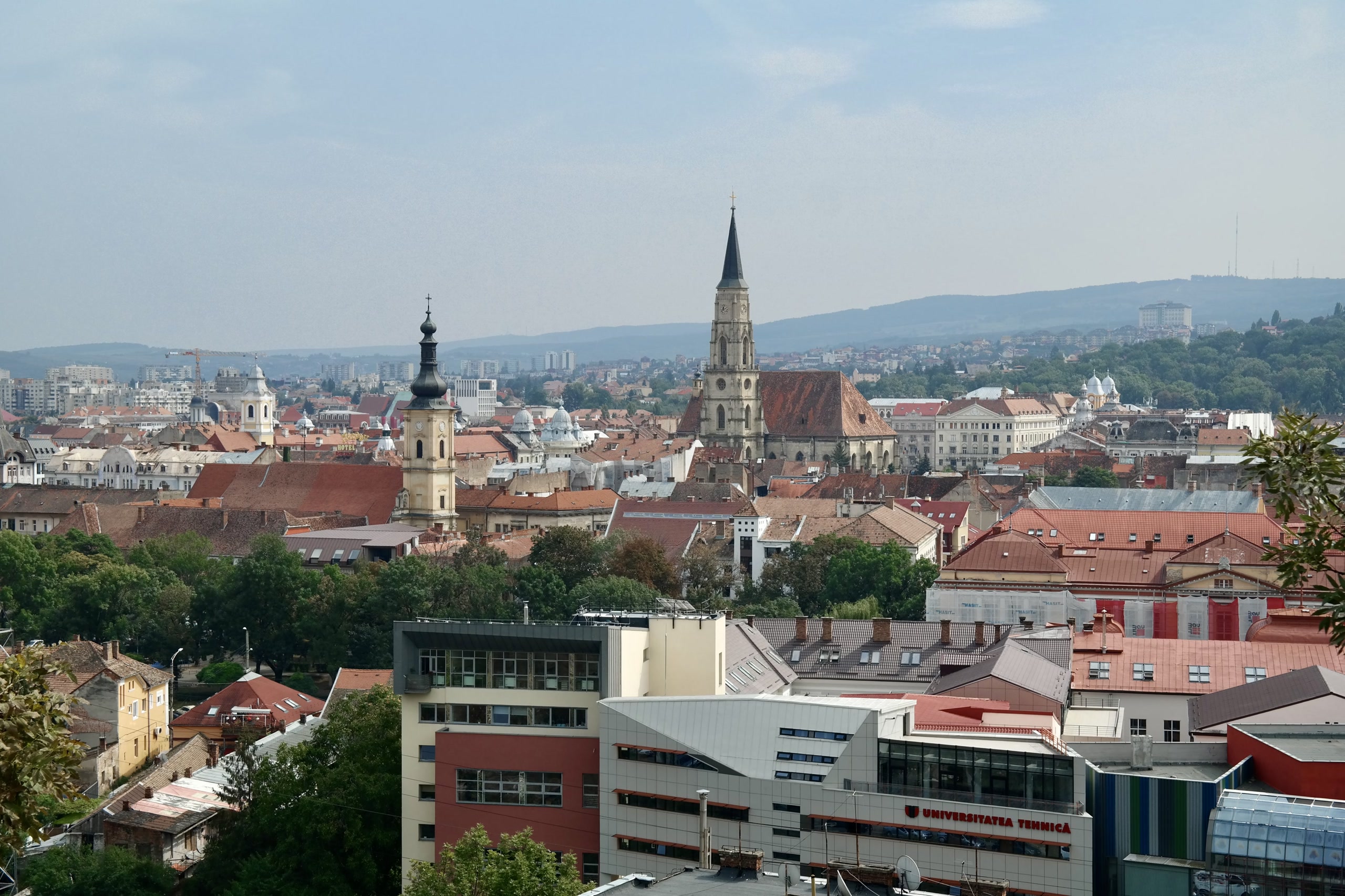 Cluj-Napoca from Cetățuia Park with St Michael's Church. Romania, Offshore BPO Confidence Index 2023